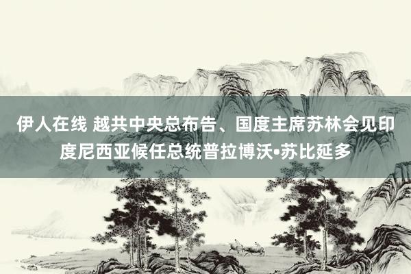 伊人在线 越共中央总布告、国度主席苏林会见印度尼西亚候任总统普拉博沃•苏比延多